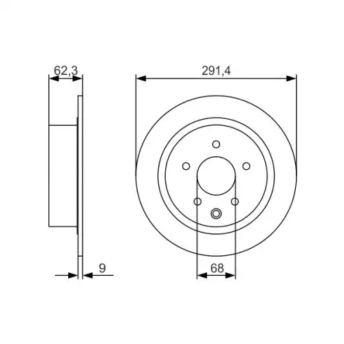 BOSCH Arka Fren Diski Düz Adet 0986479R14