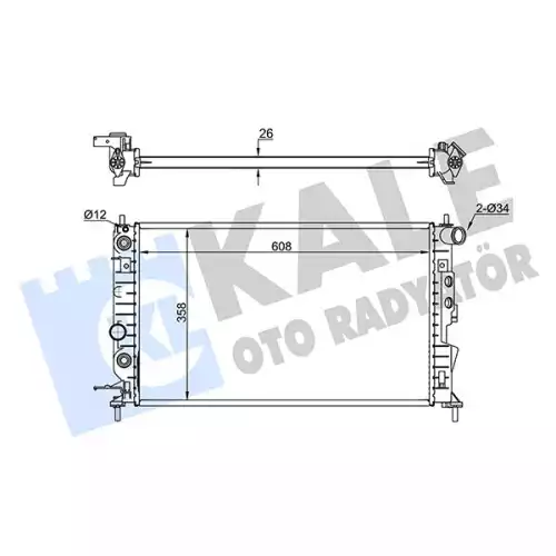 KALE Motor Su Radyatörü 374200