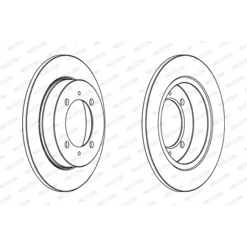FERODO Arka Fren Diski Düz Takım DDF886C