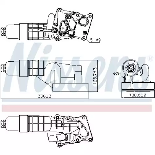 NISSENS Yağ Soğutucu Komple 91197