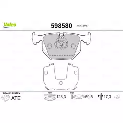 VALEO Arka Fren Balatası Tk 598580