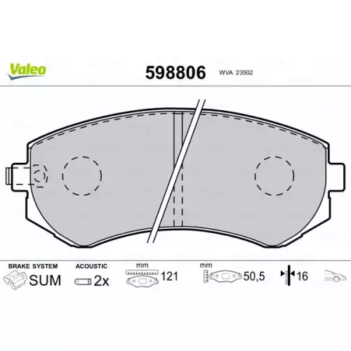 VALEO Ön Fren Balatası Tk 598806