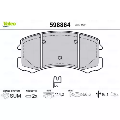 VALEO Ön Fren Balatası Tk 598864