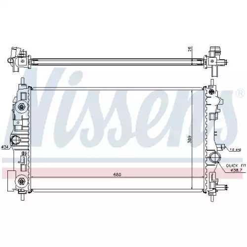 NISSENS Motor Su Radyatörü Otomatik 630724