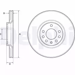 DELPHI Ön Fren Diski Havalı 308Mm BG3770