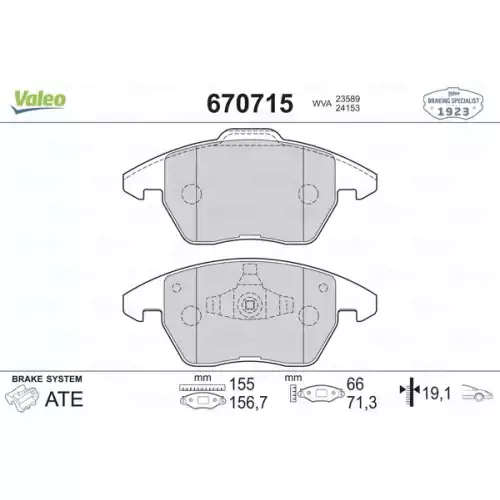 VALEO Ön Fren Balatası 670715