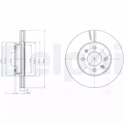 DELPHI Ön Fren Diski Havalı 256 4 BG4096