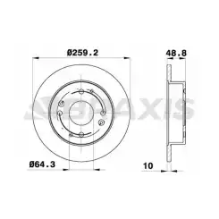 BRAXIS Arka Fren Diski Düz AE0471