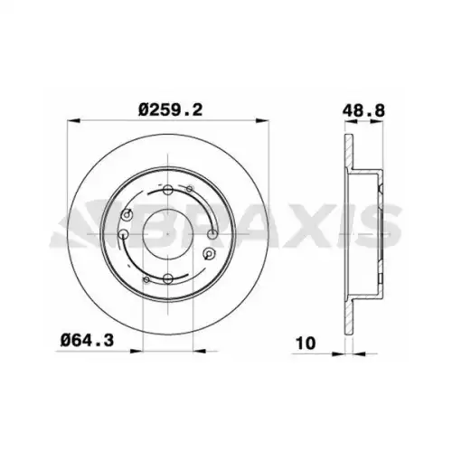 BRAXIS Arka Fren Diski Düz AE0471