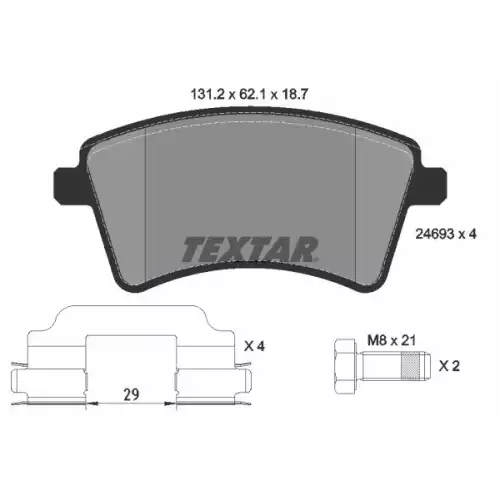 TEXTAR Ön Fren Balatası 2469301