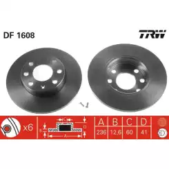 TRW Ön Fren Diski Havasız Takım DF1608