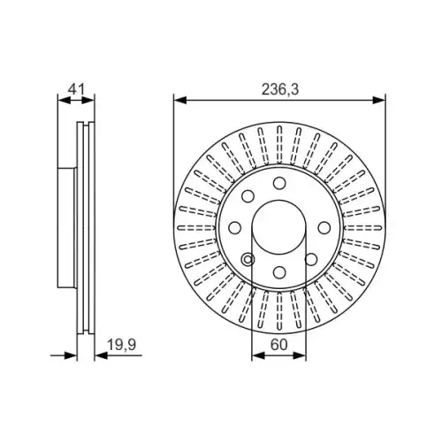 BOSCH Fren Diski Havalı Ön 236 6Mm 0986479S98