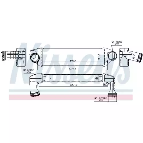 NISSENS Turbo İntercool Radyatörü 96129