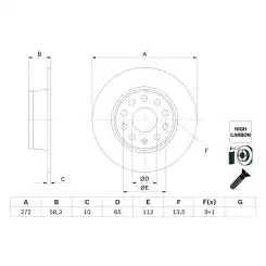 BOSCH Fren Diski Arka Adet 0986479F23