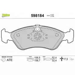 VALEO Ön Fren Balatası Tk 598184