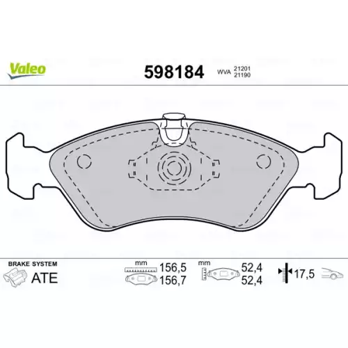 VALEO Ön Fren Balatası Tk 598184