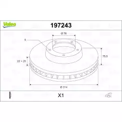 VALEO Arka Fren Diski Havalı Takım 197243