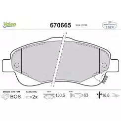 VALEO Ön Fren Balatası Tk 670665