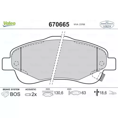 VALEO Ön Fren Balatası Tk 670665