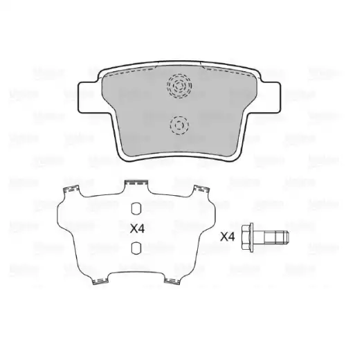 VALEO Arka Fren Balatası Tk 598740