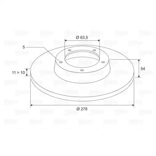 VALEO Arka Fren Diski 186844