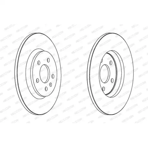 FERODO Arka Fren Diski Düz 300mm Takım DDF1666C