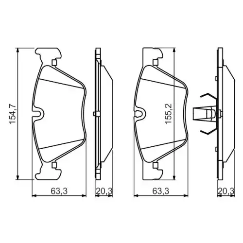 BOSCH Ön Fren Balatası Tk 0986494705