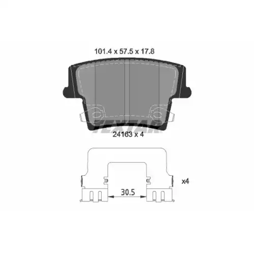 TEXTAR Arka Fren Balatası 2416303