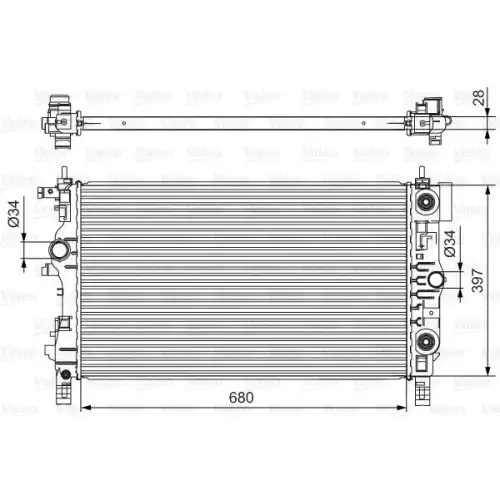 VALEO Motor Su Radyatörü 701541