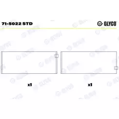 GLYCO Kol Yatak Std 71-5022STD