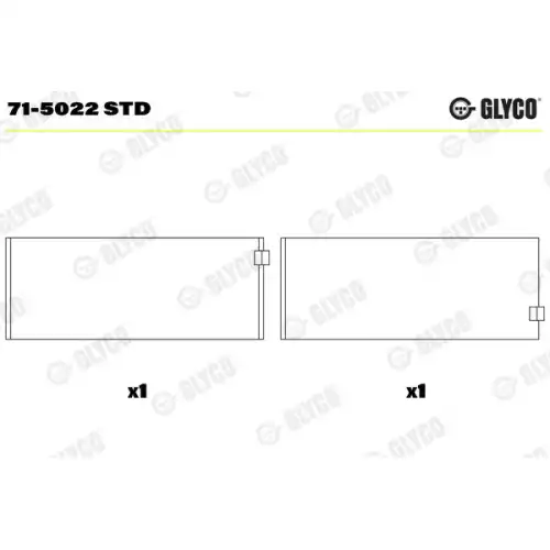 GLYCO Kol Yatak Std 71-5022STD