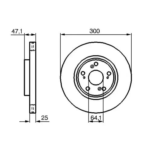 BOSCH Fren Diski Havalı Ön 300 5Mm 0986479227