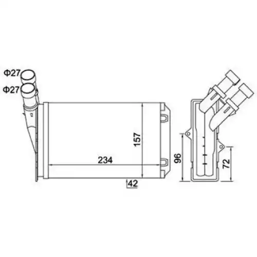 MAGNETİ MARELLİ Kalorifer Radyatörü 234X152X42 359000300020