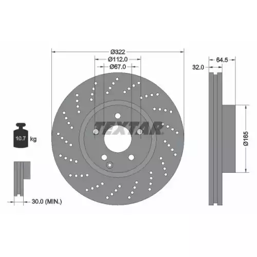 TEXTAR Ön Fren Diski Sport Paket 92163403