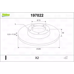 VALEO Arka Fren Diski Tk 197022