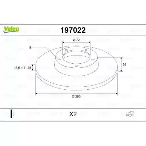 VALEO Arka Fren Diski Tk 197022