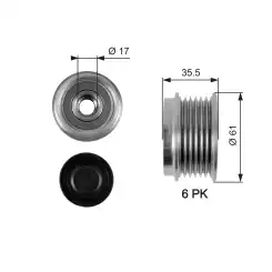 GATES Alternatör Rulmanlı Kasnak OAP7100