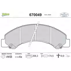 VALEO Ön Fren Balatası Tk 670049