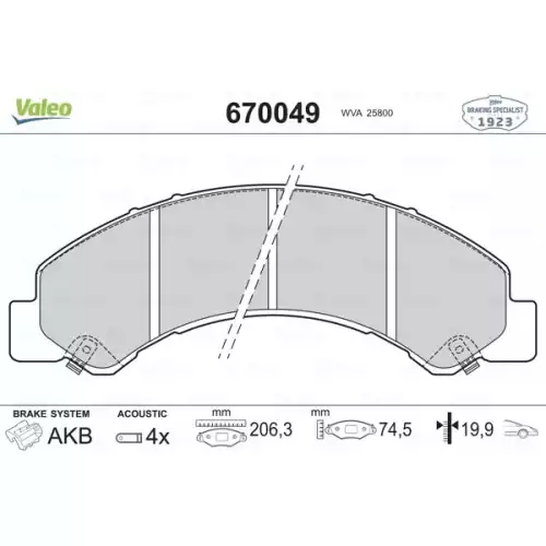 VALEO Ön Fren Balatası Tk 670049