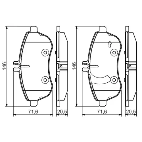 BOSCH Ön Fren Balatası Tk 0986495104