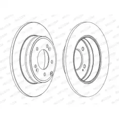 FERODO Arka Fren Diski Düz 284 5mm Takım DDF1787C