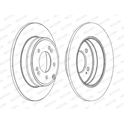 FERODO Arka Fren Diski Düz 284 5mm Takım DDF1787C