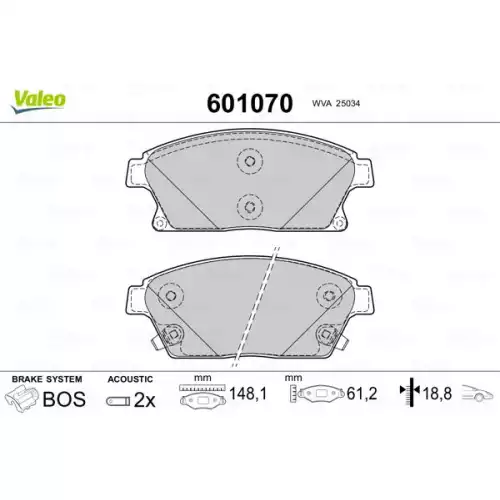 VALEO Ön Fren Balatası Tk 601070