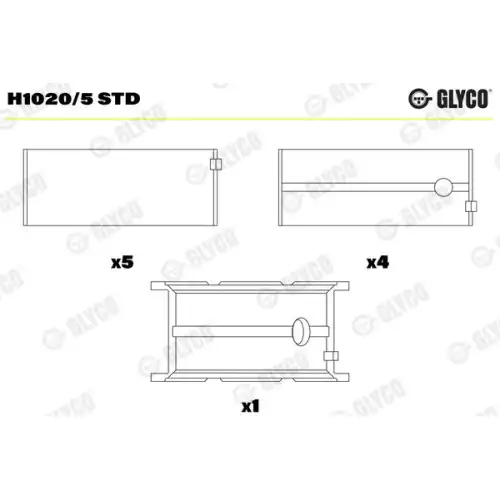 GLYCO Ana Yatak Std H1020/5 STD