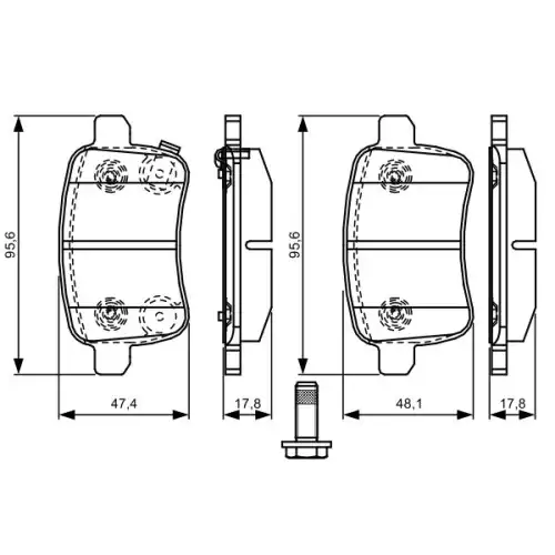 BOSCH Arka Fren Balatası 0986TB3200