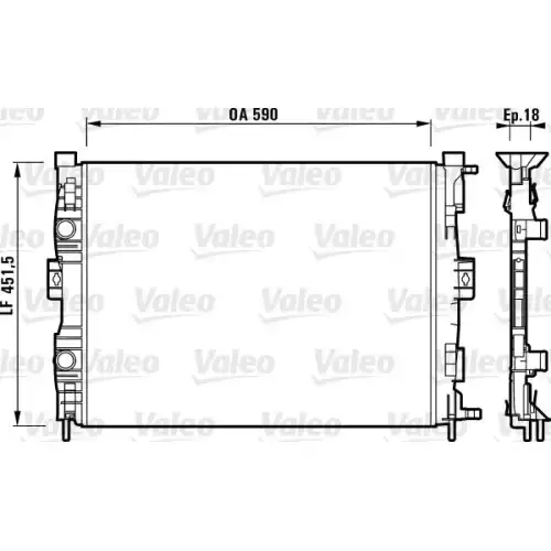 VALEO Motor Su Radyatörü Manuel 732873