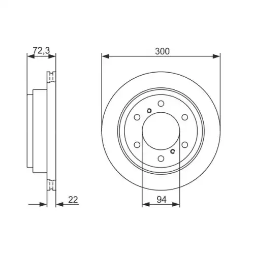 BOSCH Arka Fren Diski Havalı 300mm Takım 0986479373