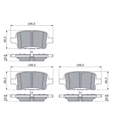 BOSCH Arka Fren Balatası Tk 16 0986424870