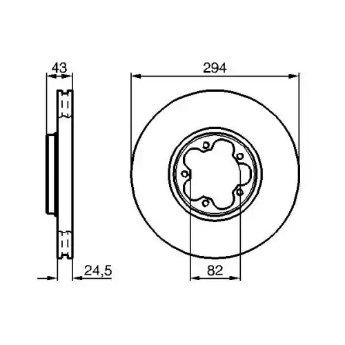 BOSCH Ön Fren Diski Havalı 294Mm 0986478303