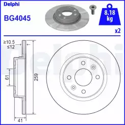 DELPHI Ön Fren Diski Takım BG4045